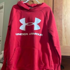 Under Armour Sporty Logo Hoodie. Size Youth Medium